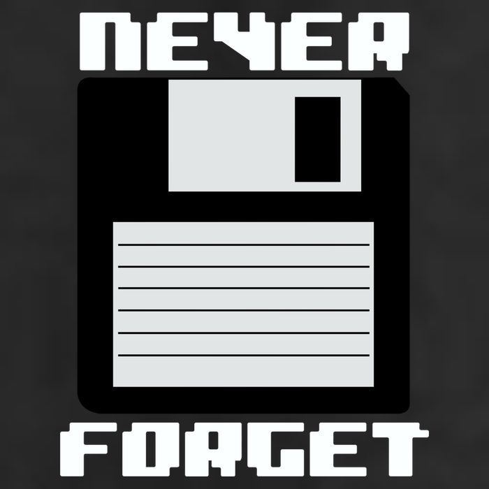 Never Forget Floppy Disc Retro Golf Towel