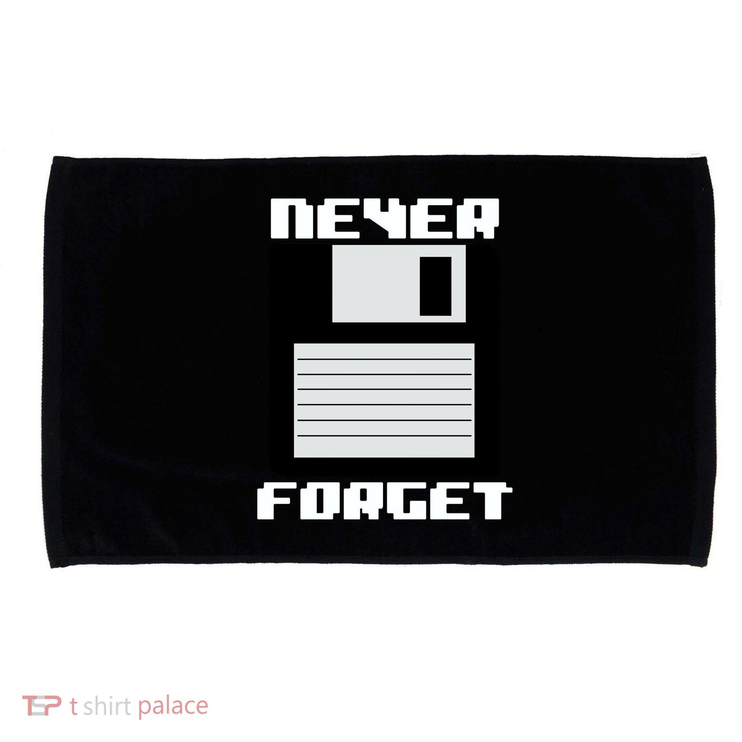 Never Forget Floppy Disc Retro Microfiber Hand Towel