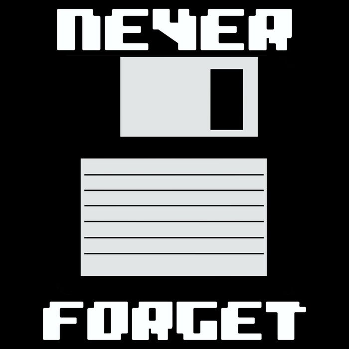 Never Forget Floppy Disc Retro Women's V-Neck T-Shirt
