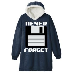 Never Forget Floppy Disc Retro Hooded Wearable Blanket