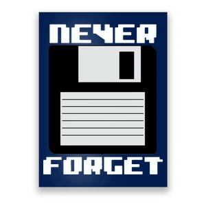 Never Forget Floppy Disc Retro Poster