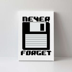 Never Forget Floppy Disc Retro Canvas