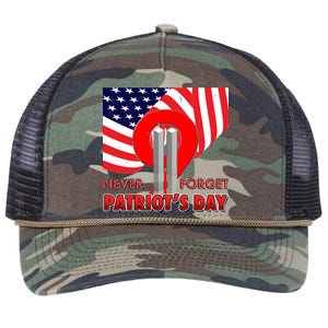 Never Forget Patriot Day 911 Retro Rope Trucker Hat Cap