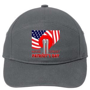 Never Forget Patriot Day 911 7-Panel Snapback Hat