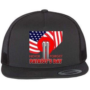 Never Forget Patriot Day 911 Flat Bill Trucker Hat