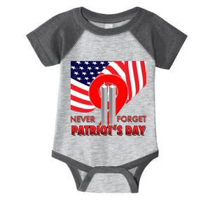 Never Forget Patriot Day 911 Infant Baby Jersey Bodysuit