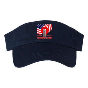 Never Forget Patriot Day 911 Valucap Bio-Washed Visor