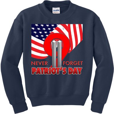 Never Forget Patriot Day 911 Kids Sweatshirt