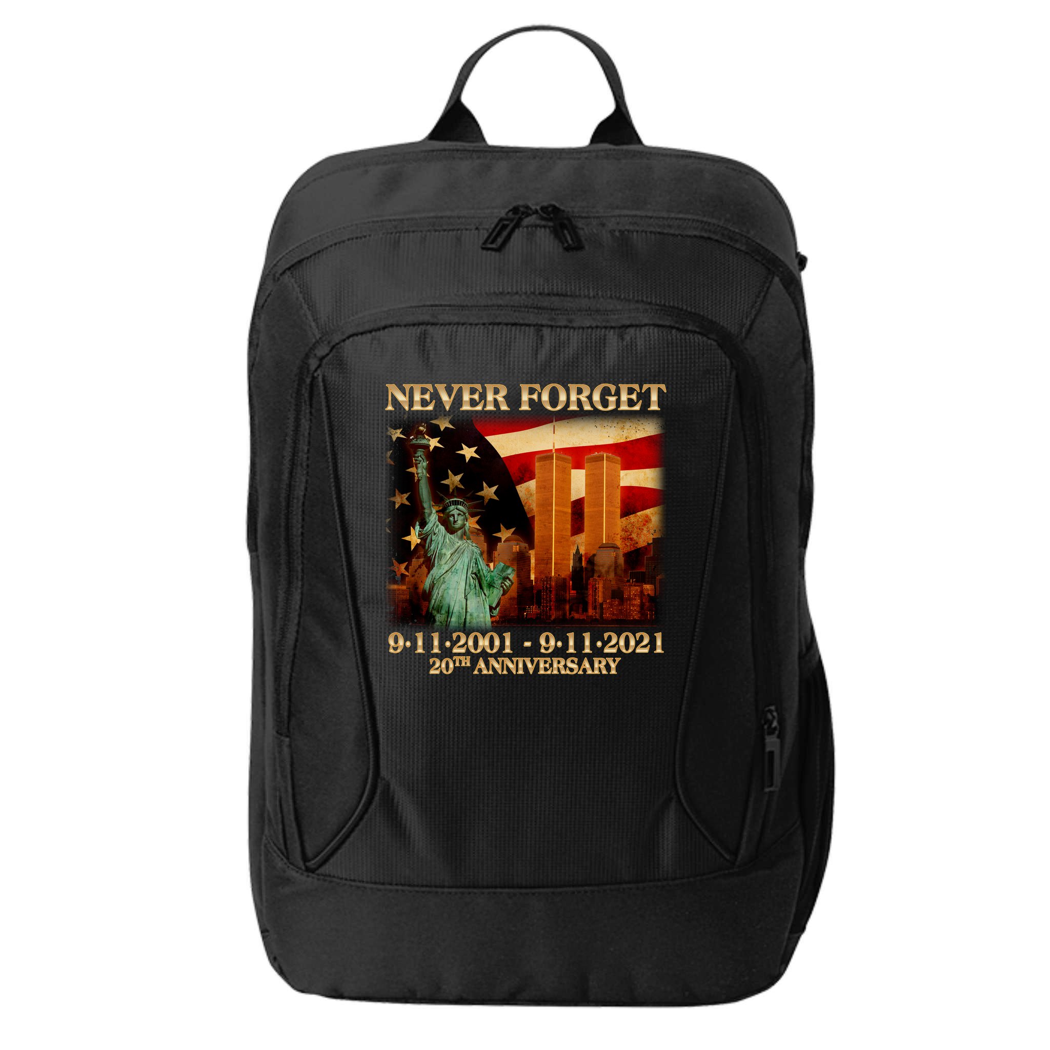 Never Forget September 11 9/11 20th Anniversary City Backpack
