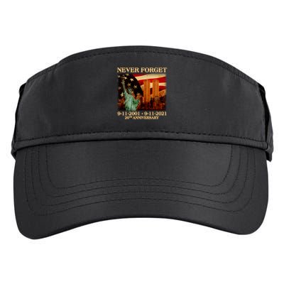 Never Forget September 11 9/11 20th Anniversary Adult Drive Performance Visor