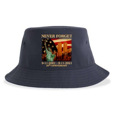 Never Forget September 11 9/11 20th Anniversary Sustainable Bucket Hat