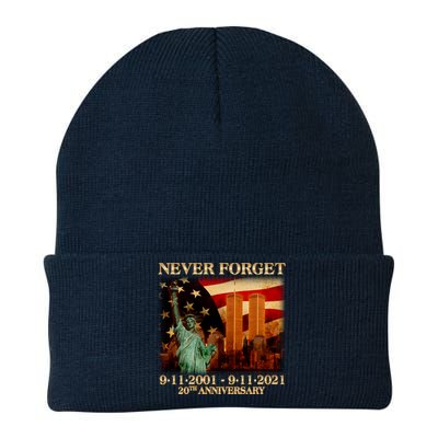 Never Forget September 11 9/11 20th Anniversary Knit Cap Winter Beanie