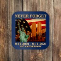 Never Forget September 11 9/11 20th Anniversary Coaster