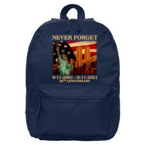 Never Forget September 11 9/11 20th Anniversary 16 in Basic Backpack