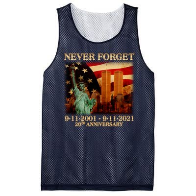 Never Forget September 11 9/11 20th Anniversary Mesh Reversible Basketball Jersey Tank