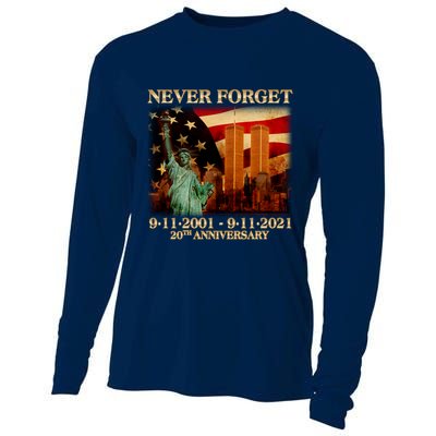Never Forget September 11 9/11 20th Anniversary Cooling Performance Long Sleeve Crew