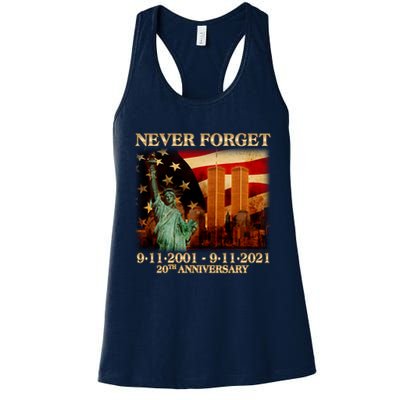 Never Forget September 11 9/11 20th Anniversary Womens Tank Top
