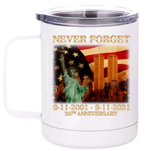 Never Forget September 11 9/11 20th Anniversary 12 oz Stainless Steel Tumbler Cup