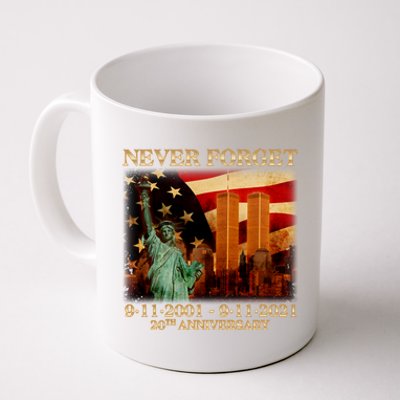 Never Forget September 11 9/11 20th Anniversary Coffee Mug