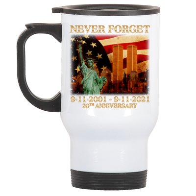 Never Forget September 11 9/11 20th Anniversary Stainless Steel Travel Mug