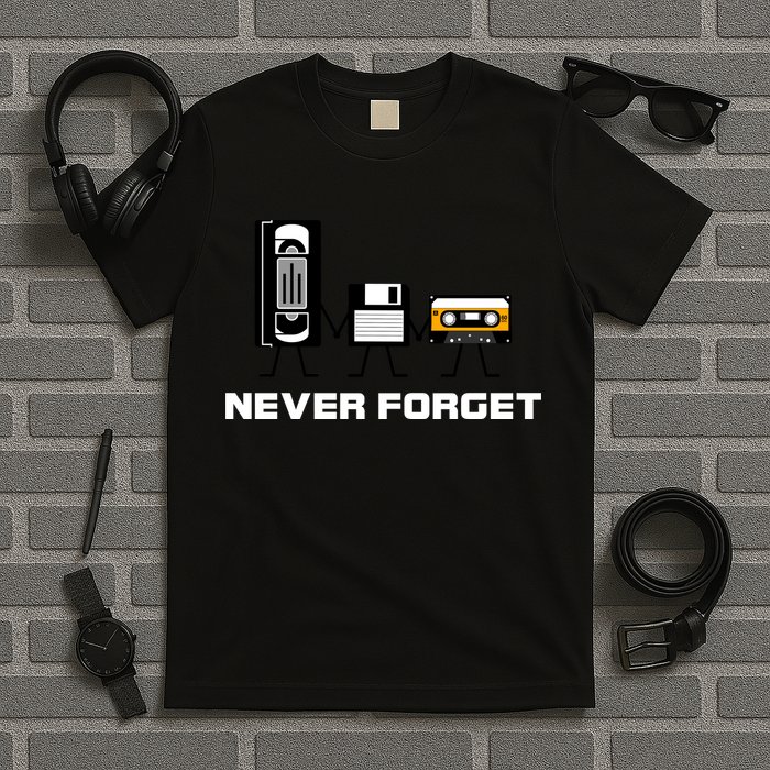 Never Forget Vintage Tapes T-Shirt