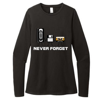 Never Forget Vintage Tapes Womens CVC Long Sleeve Shirt