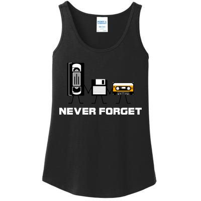 Never Forget Vintage Tapes Ladies Essential Tank