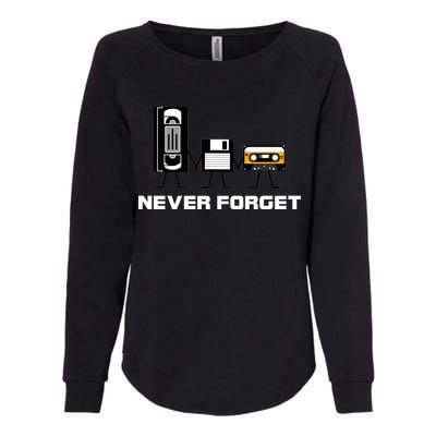 Never Forget Vintage Tapes Womens California Wash Sweatshirt