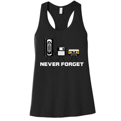 Never Forget Vintage Tapes Women's Racerback Tank