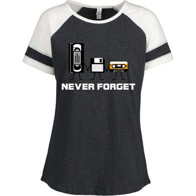 Never Forget Vintage Tapes Enza Ladies Jersey Colorblock Tee