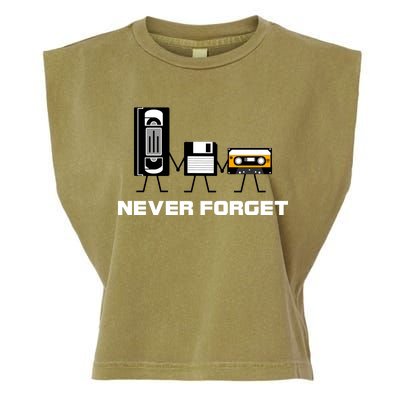 Never Forget Vintage Tapes Garment-Dyed Women's Muscle Tee