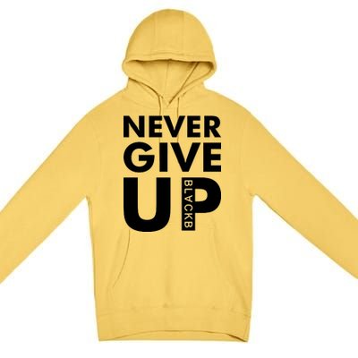 Never Give Up Black Liverpool Premium Pullover Hoodie