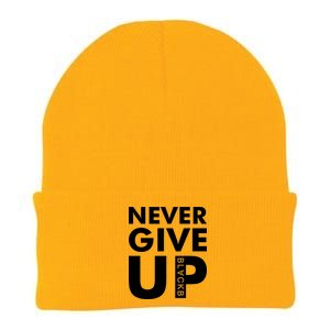 Never Give Up Black Liverpool Knit Cap Winter Beanie