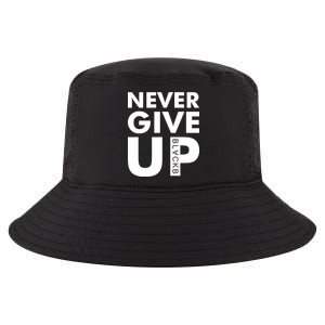 Never Give Up Black Liverpool Cool Comfort Performance Bucket Hat