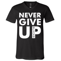 Never Give Up Black Liverpool V-Neck T-Shirt