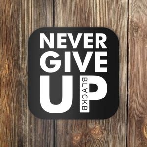 Never Give Up Black Liverpool Coaster