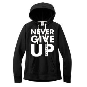 Never Give Up Black Liverpool Women's Fleece Hoodie