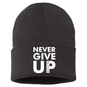 Never Give Up Black Liverpool Sustainable Knit Beanie