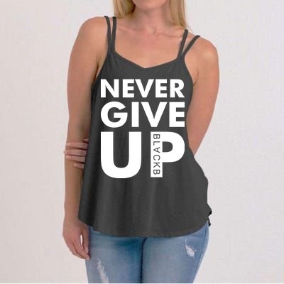 Never Give Up Black Liverpool Women's Strappy Tank