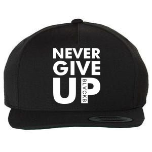 Never Give Up Black Liverpool Wool Snapback Cap