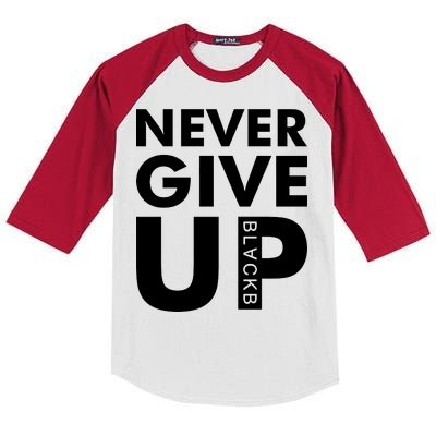 Never Give Up Black Liverpool Kids Colorblock Raglan Jersey