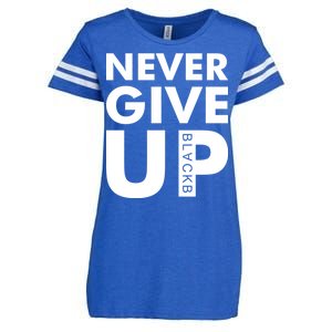 Never Give Up Black Liverpool Enza Ladies Jersey Football T-Shirt