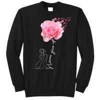 Never Give Up Breast Cancer Rose Sweatshirt