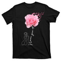 Never Give Up Breast Cancer Rose T-Shirt