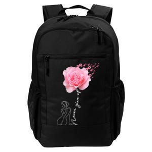 Never Give Up Breast Cancer Rose Daily Commute Backpack