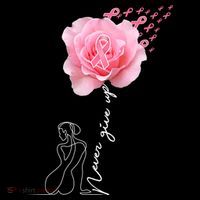 Never Give Up Breast Cancer Rose Backpack