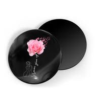 Never Give Up Breast Cancer Rose Magnet