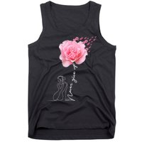 Never Give Up Breast Cancer Rose Tank Top