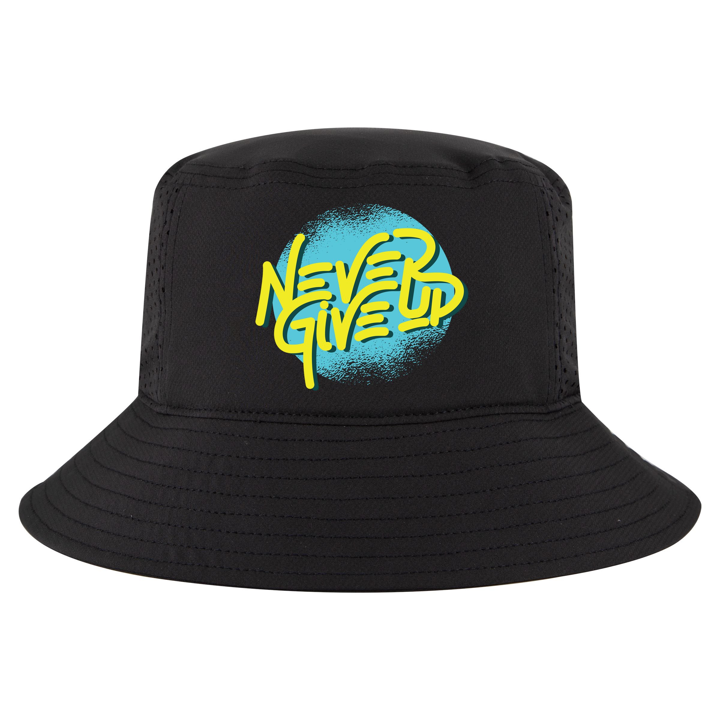 Never Give Up Motivational Cool Comfort Performance Bucket Hat