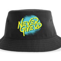 Never Give Up Motivational Sustainable Bucket Hat